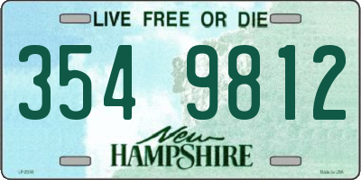 NH license plate 3549812