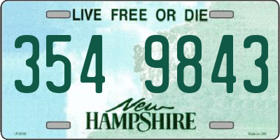 NH license plate 3549843