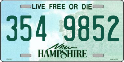 NH license plate 3549852
