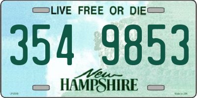 NH license plate 3549853