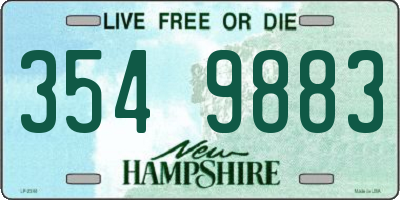 NH license plate 3549883