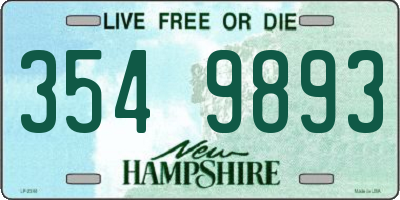NH license plate 3549893