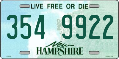 NH license plate 3549922