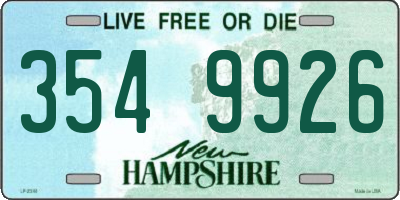 NH license plate 3549926