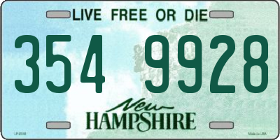 NH license plate 3549928