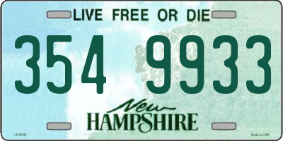 NH license plate 3549933