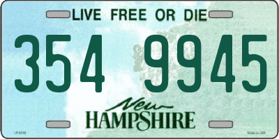 NH license plate 3549945