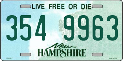NH license plate 3549963