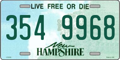 NH license plate 3549968