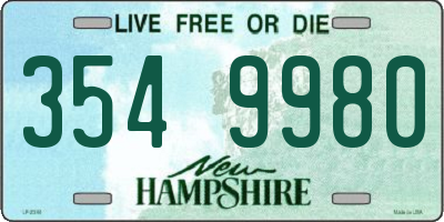 NH license plate 3549980