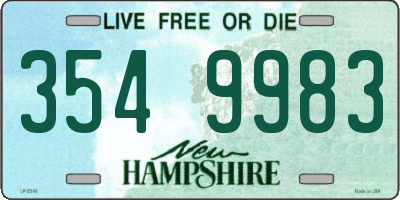 NH license plate 3549983