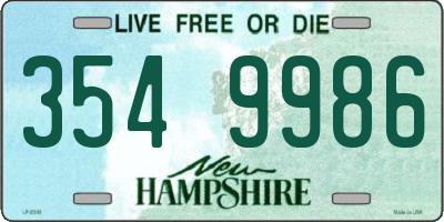 NH license plate 3549986
