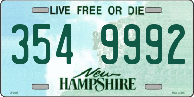 NH license plate 3549992