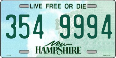 NH license plate 3549994