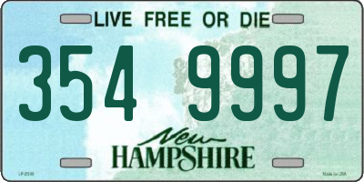 NH license plate 3549997