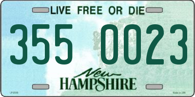 NH license plate 3550023