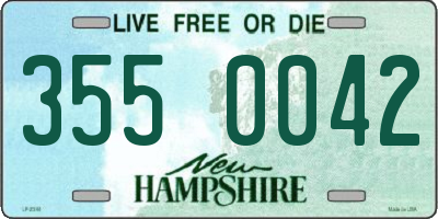 NH license plate 3550042
