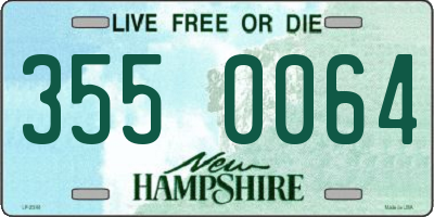 NH license plate 3550064