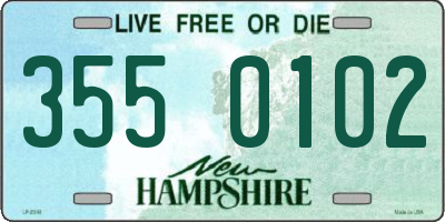 NH license plate 3550102