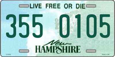 NH license plate 3550105