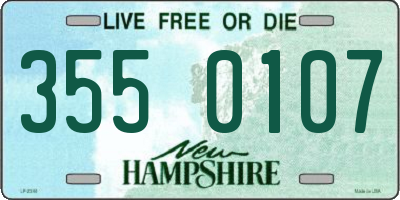 NH license plate 3550107