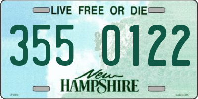 NH license plate 3550122