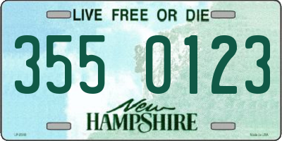 NH license plate 3550123