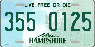 NH license plate 3550125