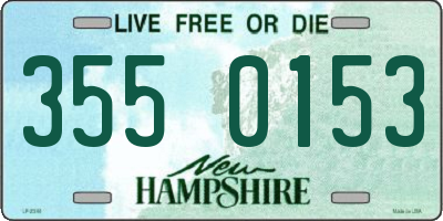 NH license plate 3550153