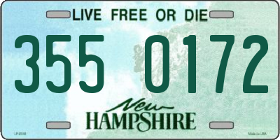 NH license plate 3550172