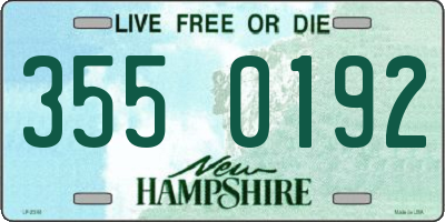 NH license plate 3550192