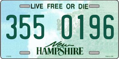 NH license plate 3550196