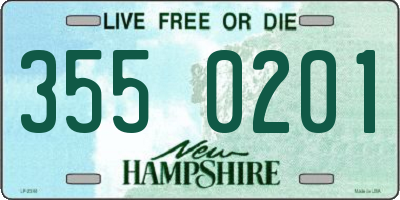 NH license plate 3550201