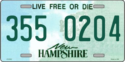 NH license plate 3550204