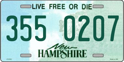 NH license plate 3550207