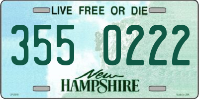NH license plate 3550222