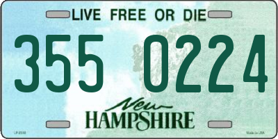 NH license plate 3550224