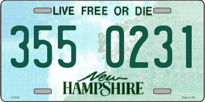 NH license plate 3550231