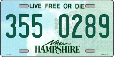 NH license plate 3550289