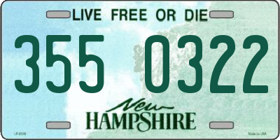 NH license plate 3550322