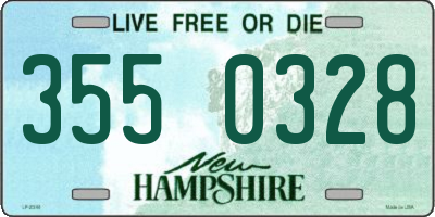 NH license plate 3550328