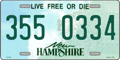 NH license plate 3550334