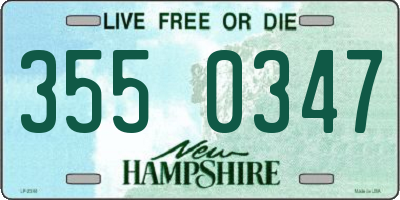 NH license plate 3550347