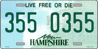 NH license plate 3550355