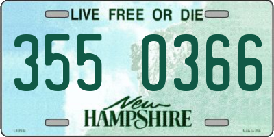 NH license plate 3550366