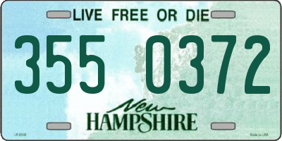 NH license plate 3550372