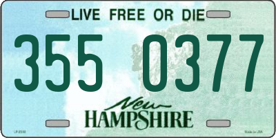 NH license plate 3550377