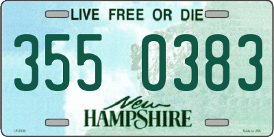 NH license plate 3550383
