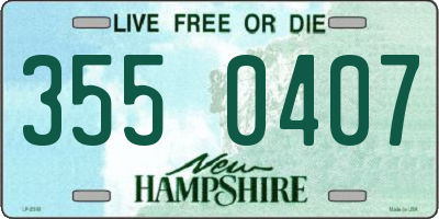 NH license plate 3550407