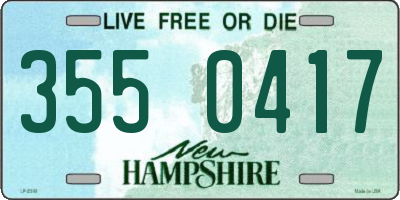 NH license plate 3550417